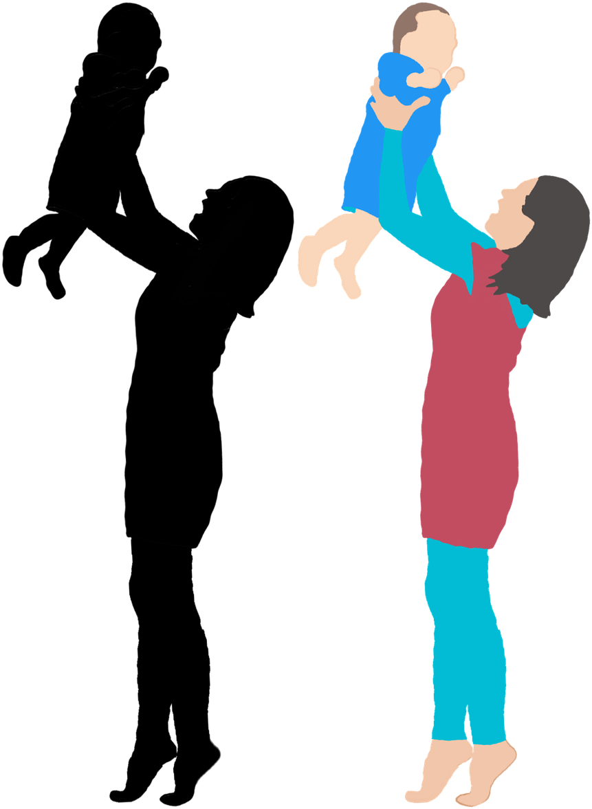 Family Mother Child - Adulto E Criança Png (1280x1280), Png Download