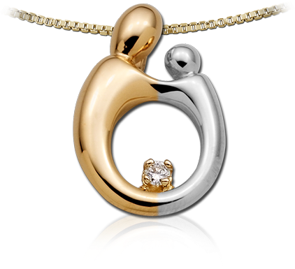 Mother & Child - Mother And Child Pendant (480x430), Png Download