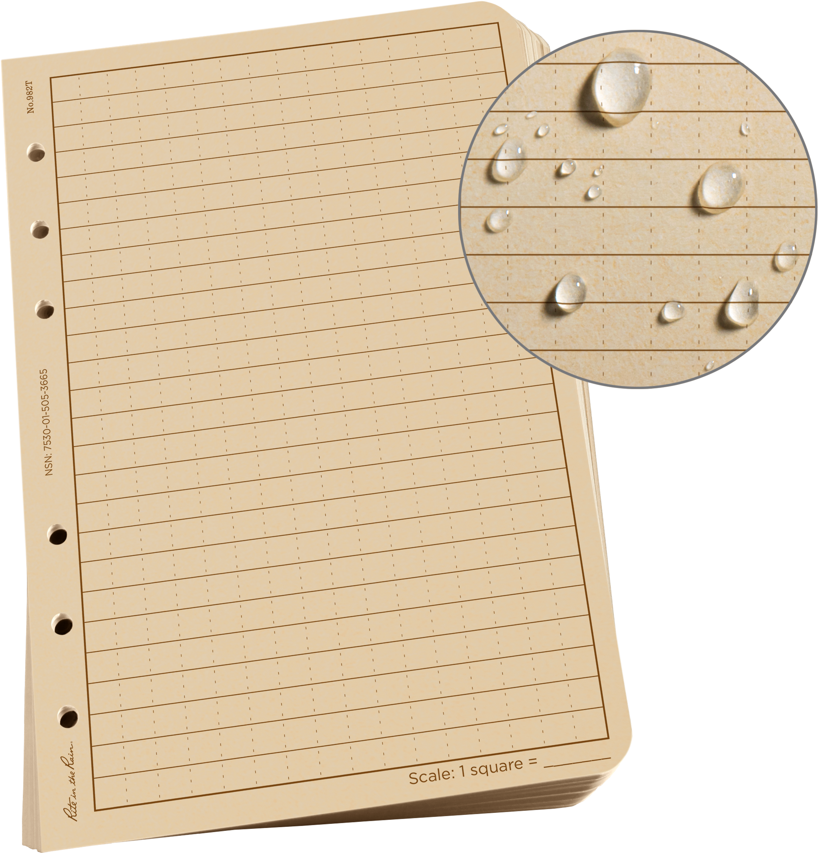 Rite In The Rain Weatherproof Loose Leaf Paper, - Notebook (3000x3000), Png Download