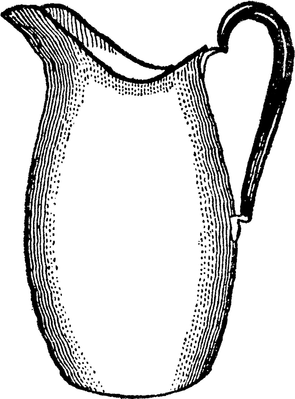 Pitcher Clipart Empty Pitcher - Jug Drawing (1227x1600), Png Download