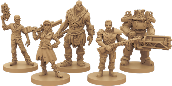 Fallout Tabletop Gamepieces - Fantasy Flight Games Fallout (730x275), Png Download