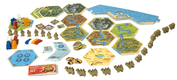 The Settlers Of Catan Traders & Barbarians - Catan 5th Edition Board Game: Traders And Barbarians (600x272), Png Download