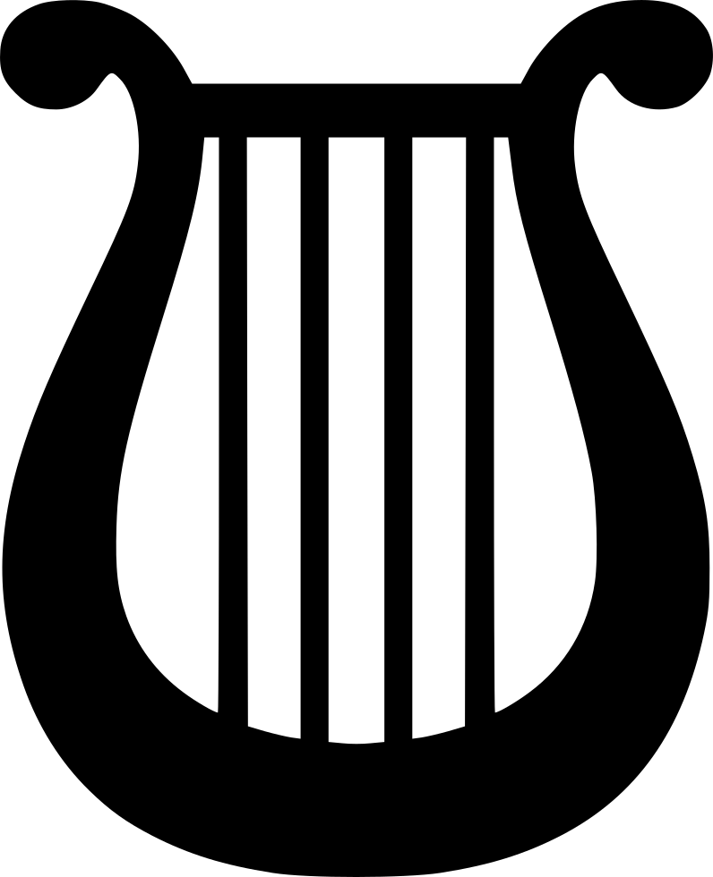 Lyre Instrument Comments - Line Drawing Of A Lyre (796x980), Png Download