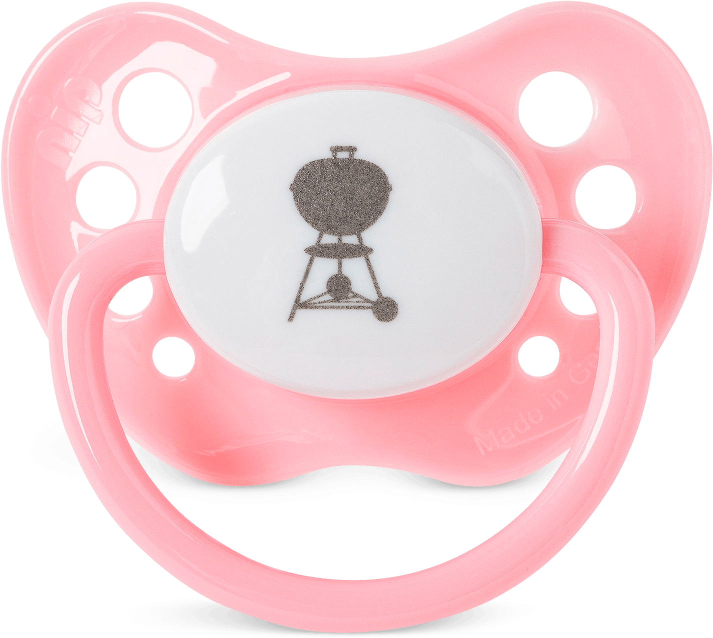 Baby Pacifier - Weber Baby Pacifier Pink / White With Bag (1800x1800), Png Download