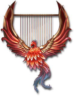 Zhuque Lyrewings - Fantasy Lyre (462x400), Png Download