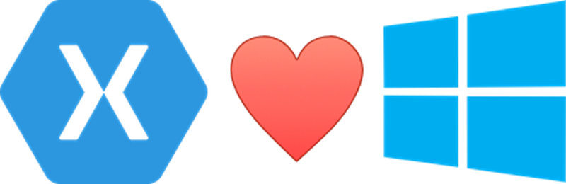 Xamarin Heart Windows - Windows 8 (800x260), Png Download