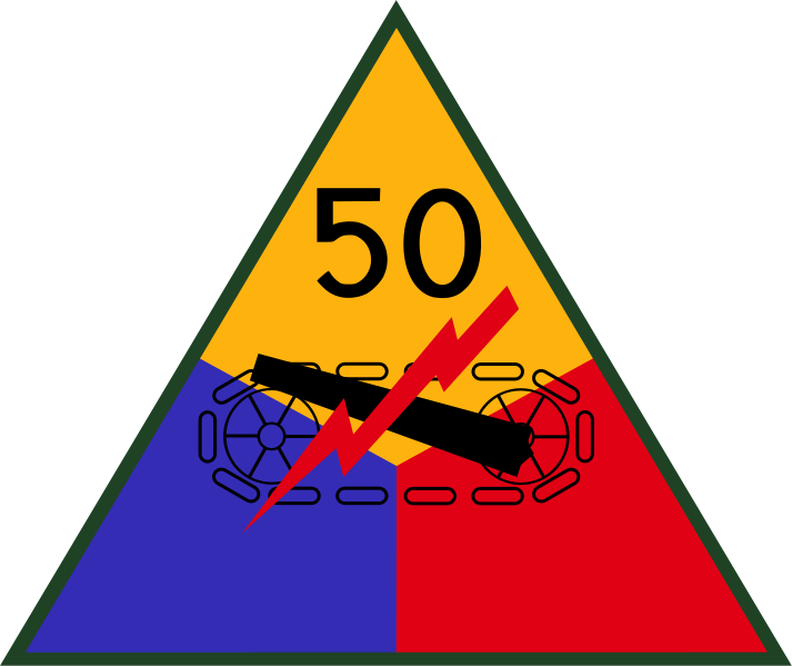 50th Armored Division - 4th Armored Division Insignia (713x599), Png Download