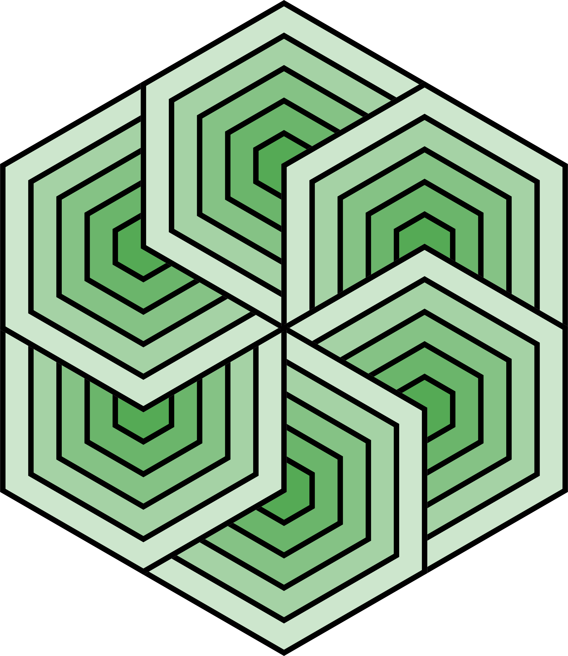 Big Image - Green Hexagon Pattern Dress (1968x2272), Png Download