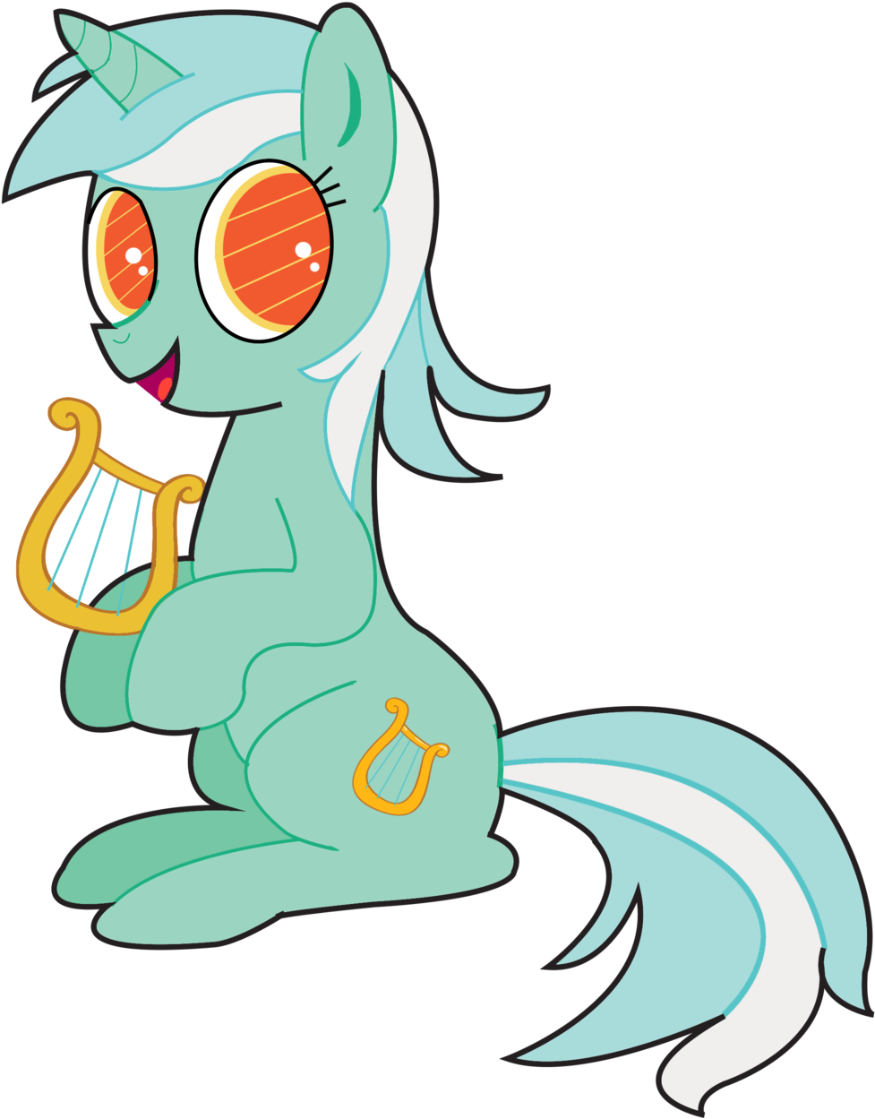 Osakachii, Lyra Heartstrings, Lyre, Safe, Solo - Adri (1024x1269), Png Download