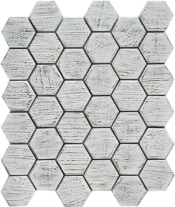 Hexagon Mosaic White - Tile (1000x1000), Png Download