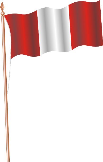 Peru Bandera Png - Bandera Peru Flameando Png (436x682), Png Download