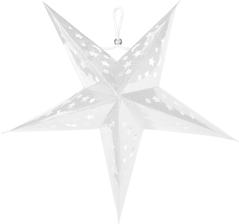 White Star Paper Lanterns - Star Paper Png (480x462), Png Download
