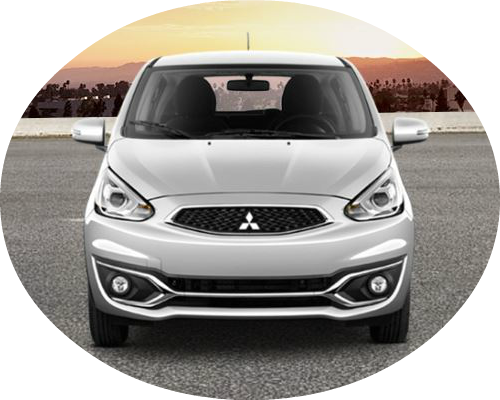 2018 Mitsubishi Mirage In Starlight Silver Metallic - 2018 Mitsubishi Mirage (500x400), Png Download