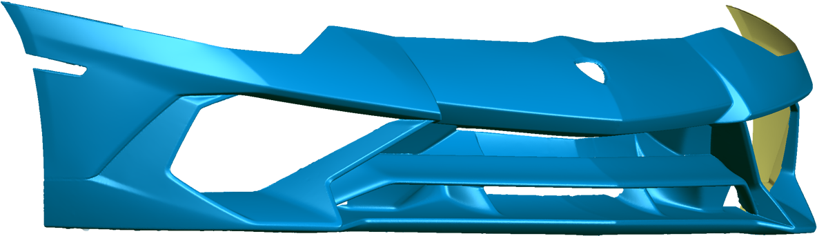 Lamborghini Aventador Superveloce 3d Scan Front Bumper - Paper (1200x600), Png Download