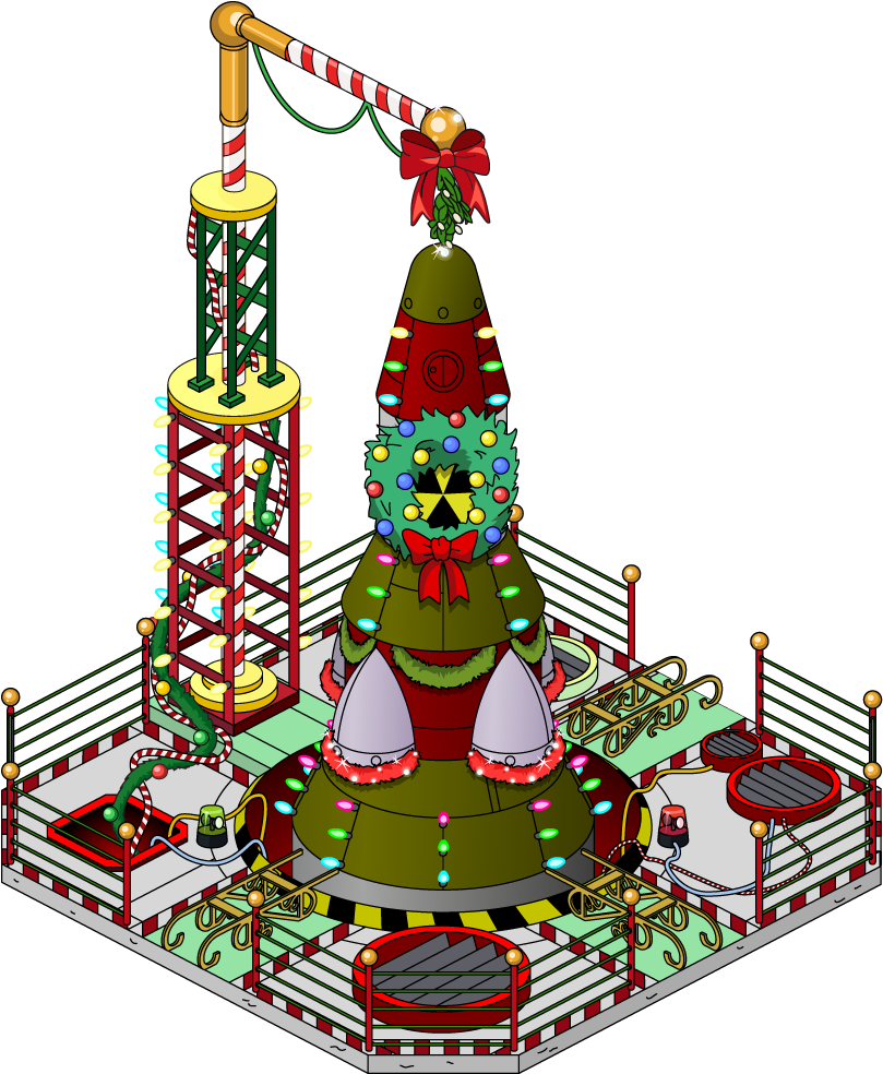 Nuclear Missile-toe Silo - Decoration (1050x1050), Png Download