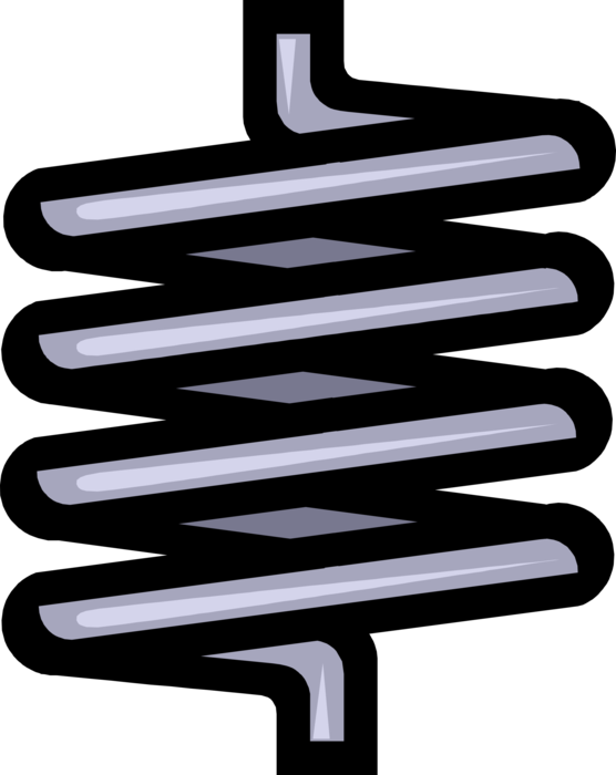 Vector Illustration Of Coil Spring Elastic Object Stores - Illustration (556x700), Png Download