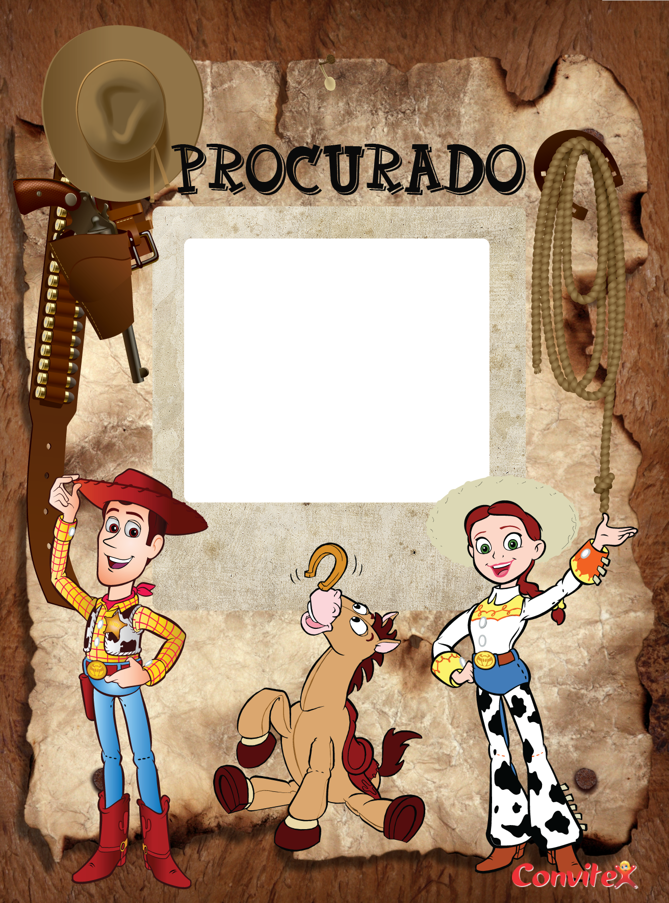 Anúncios - Convite Toy Story Procurado (1312x1772), Png Download