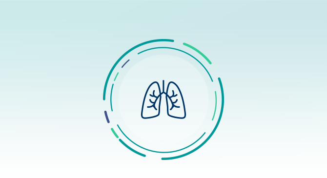 Circular Logo With An Illustration Of Lungs Inside - Illustration (670x365), Png Download