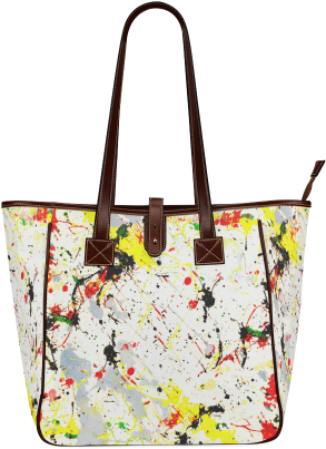 Yellow & Black Paint Splatter Classic Tote Bag - Society6 Paint Splatter Throw Blanket - 51" X 60" (500x500), Png Download