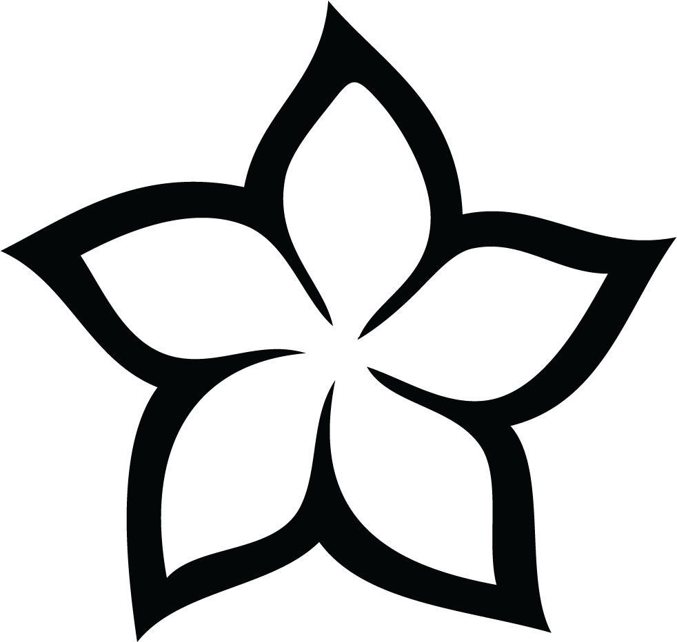 Frangipani Clipart Hawaiin Flower - Plumeria Clipart Black And White (1000x1000), Png Download