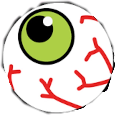 Eyeball Scary Halloween Creepy Eye Freetoedit - Eye (445x443), Png Download