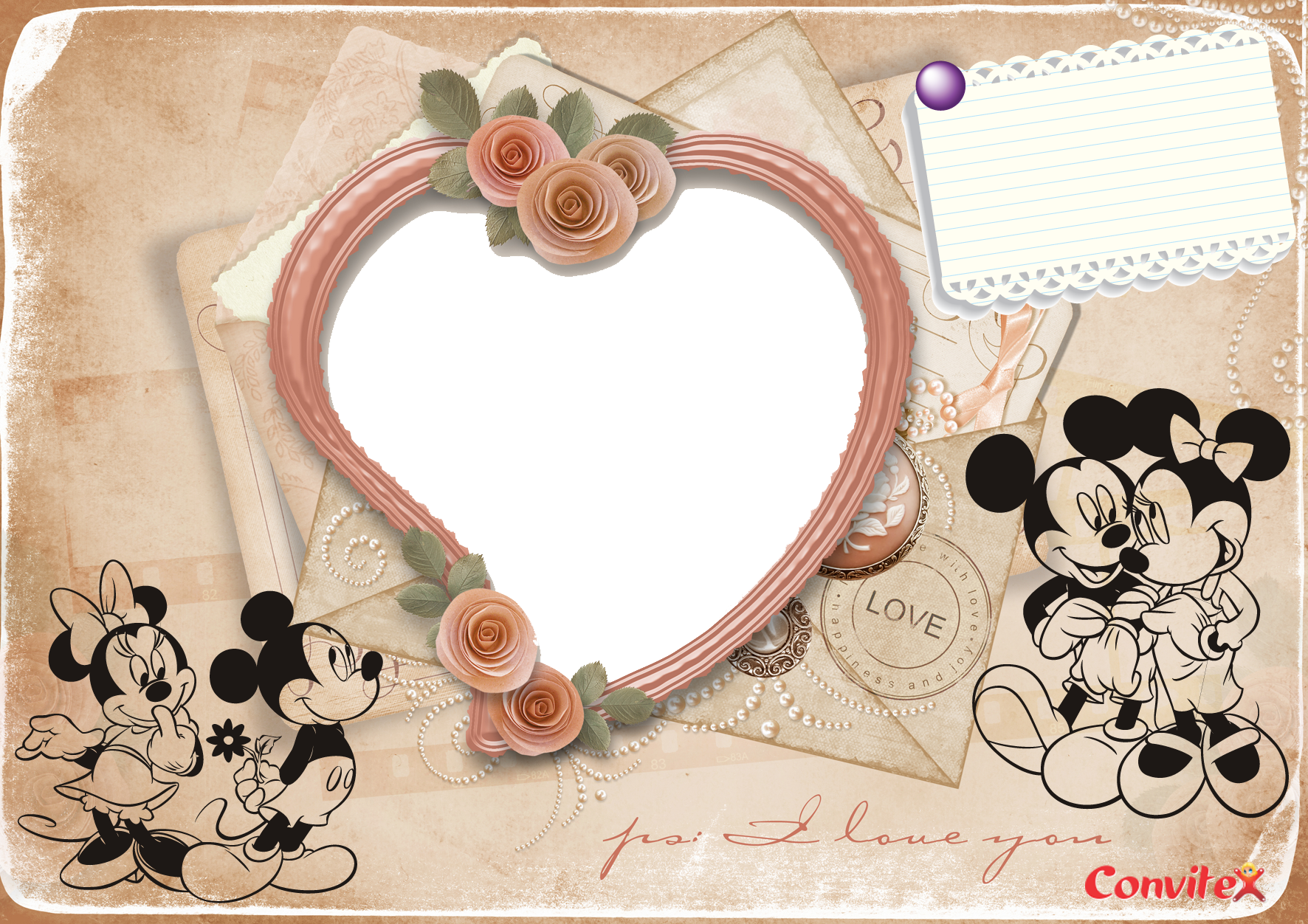 Esta - Mickey And Minnie Mouse (1772x1252), Png Download