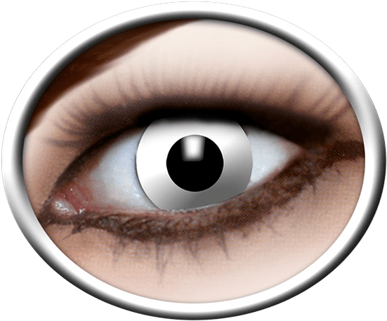 The White Zombie Lens Is Currently Out Of Stock - Epic Effect Farbige Kontaktlinsen - White Eyes (600x600), Png Download
