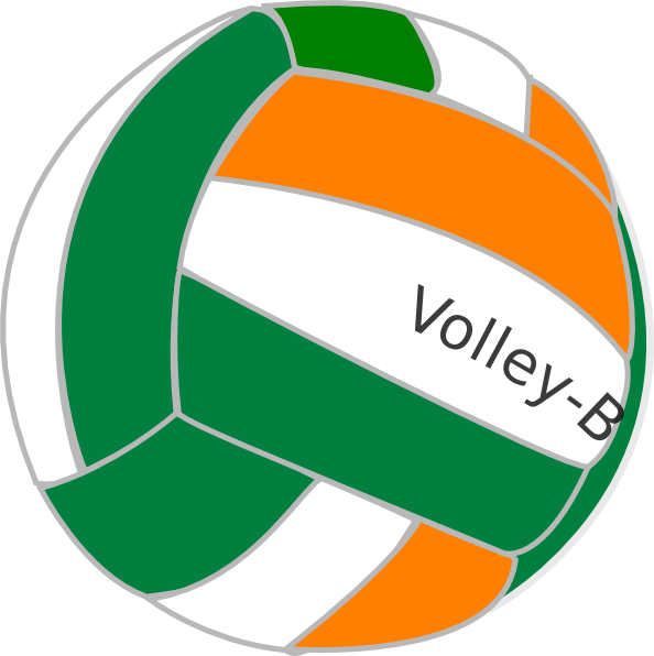 Ball Clip Art - Volleyball Ball Cartoon Png (594x596), Png Download