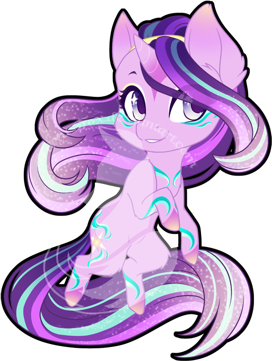 Fuyusfox, Chibi, Cutie Mark, Ethereal Mane, Female, - Mlp Chibi Starlight (690x920), Png Download