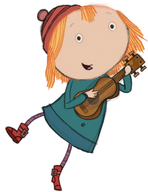 Peg Playing The Guitar Png - Peg And Cat (480x430), Png Download