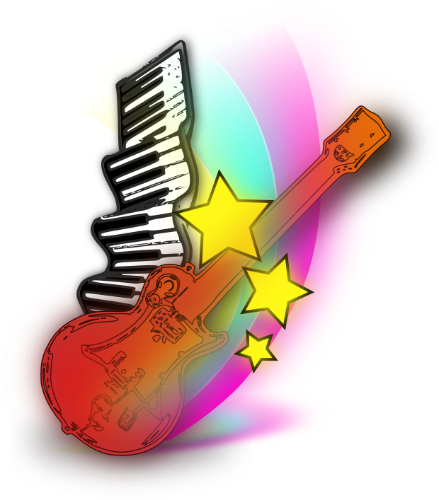 Medium Image - Music Keyboard And Guitar (648x800), Png Download
