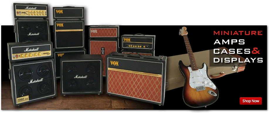 Handcrafted Mini Amps, Mini Guitar Cases, And Miniature - Mini (927x394), Png Download