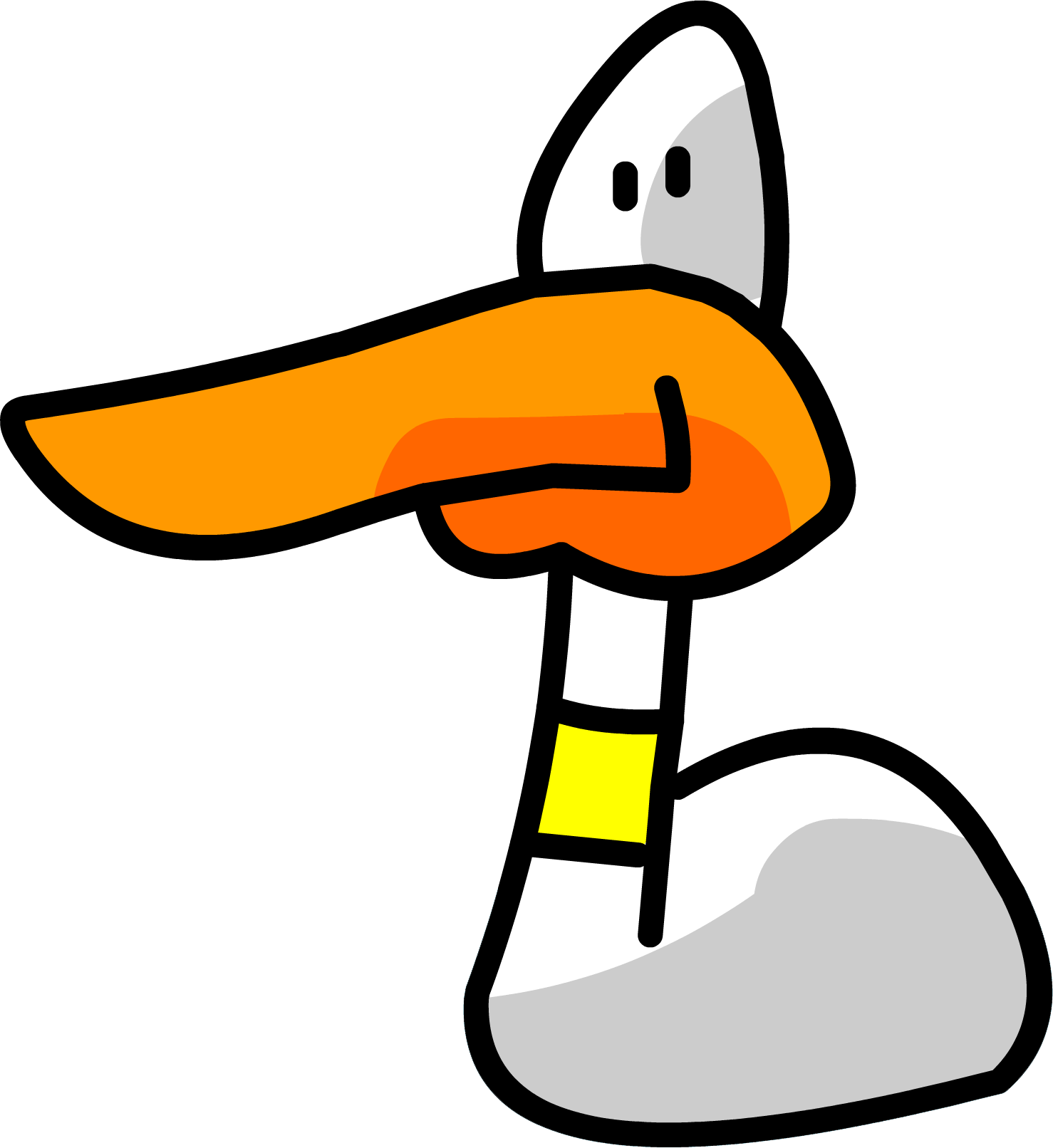 Duck - Club Penguin Duck (1478x1612), Png Download