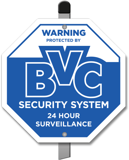 Protected By Bvc Security System Yard Sign - Security Alarm (600x549), Png Download