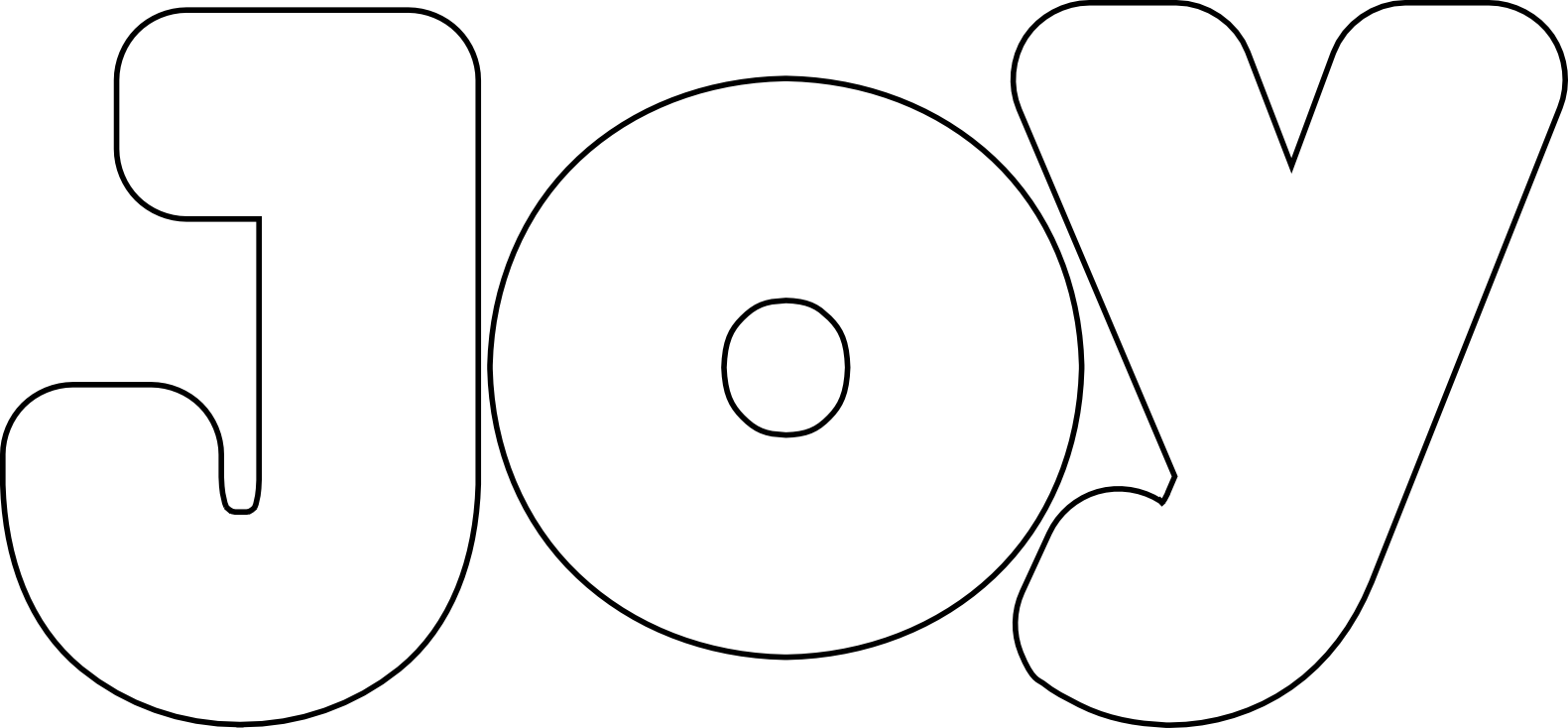 Glue Torn Pieces Of Tissue Paper To Letters - Joy Coloring Page (1581x734), Png Download