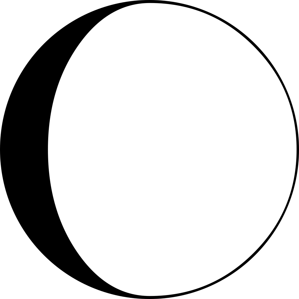 Moon Phase Symbol - Moon (980x980), Png Download