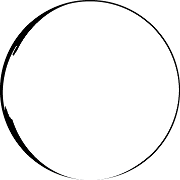 New Moon Phase Symbol 028bbec0 0e0f 11e6 9634 87da2e951a8e - White Transparent Circle Png (357x357), Png Download