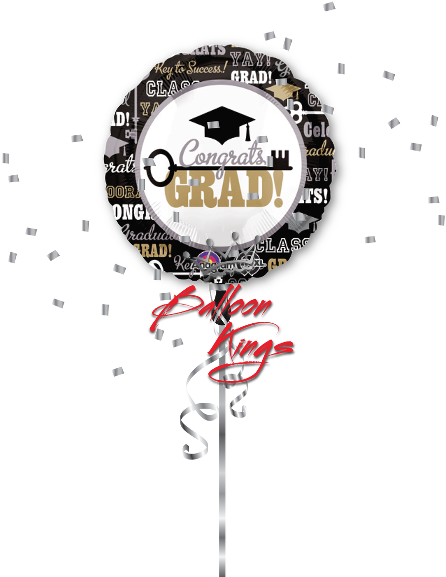 Congrats Key To Success - Graduation Balloon - Key To Success (1068x1280), Png Download