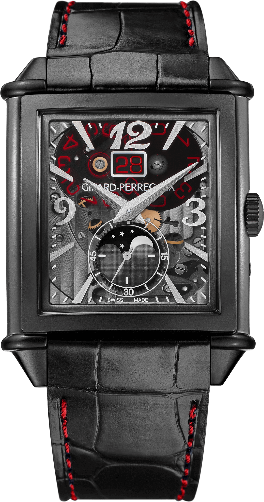 Vintage 1945 Xxl Large Date And Moon Phases Ref - Girard Perregaux Vintage 1945 Xxl Moonphases 25882-52-222-bb6b (1292x2203), Png Download