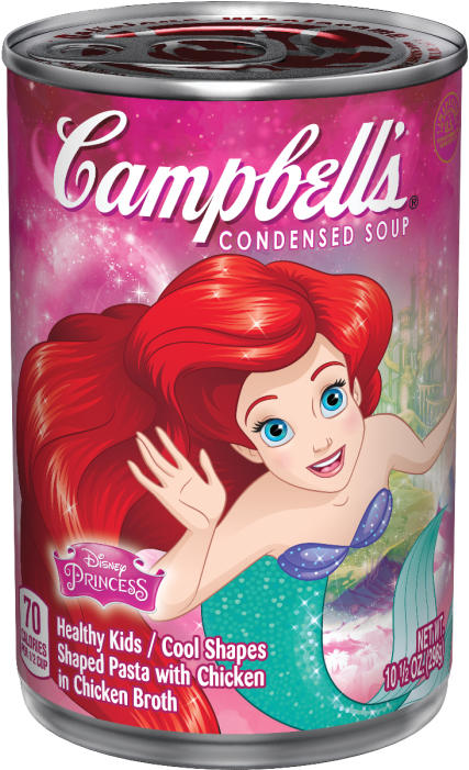 Disney Princess Ariel Soup - Can Of Cheese Soup (700x700), Png Download