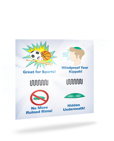 Kippah Klipz 4 Pack (498x644), Png Download