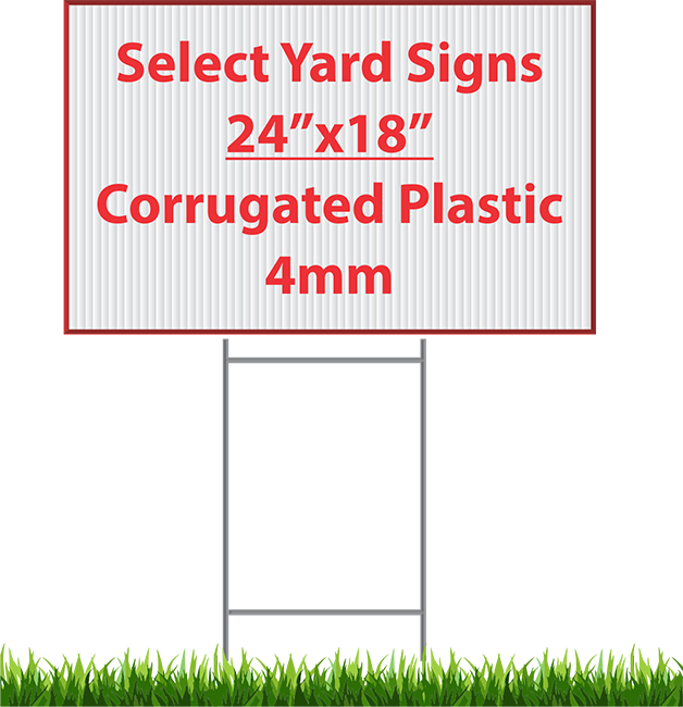 We Print Yard Signs In Different Sizes - Corrugated Plastic (628x650), Png Download