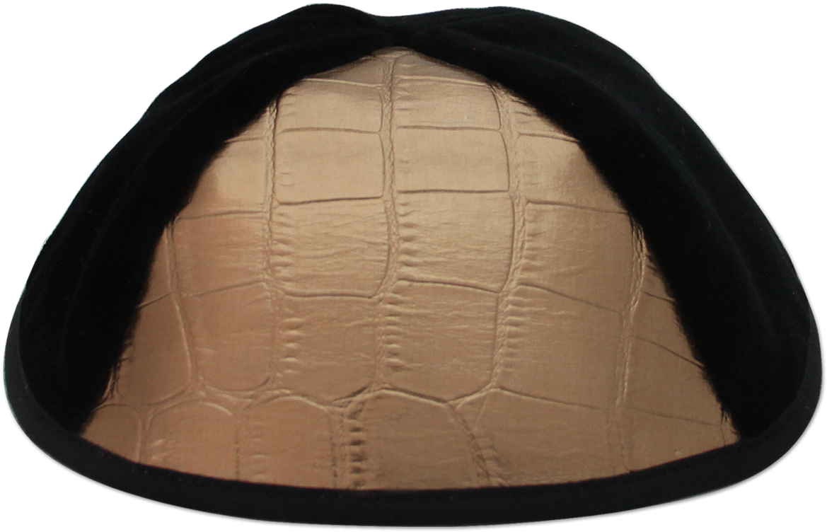 Black Velvet Kippah With Sky Triangalur - Headpiece (1280x1279), Png Download