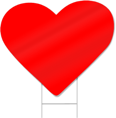 Heart Shaped Yard Sign - Speech Bubble Heart (450x450), Png Download
