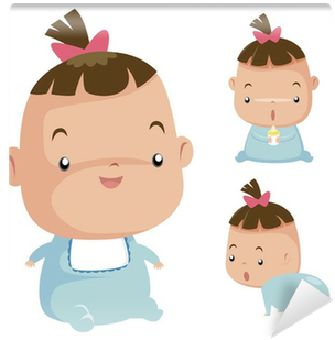 Illustration Of Cute Baby Vector Wall Mural • Pixers® - Vector Graphics (400x400), Png Download