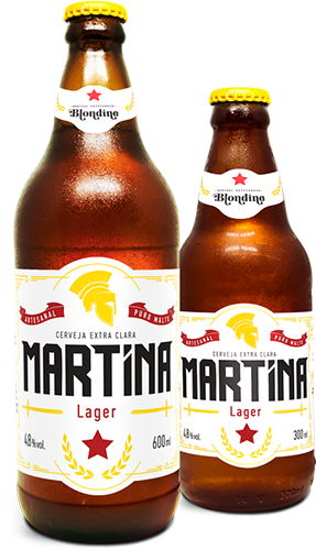 Martina Lager - Cerveja Martina (287x500), Png Download