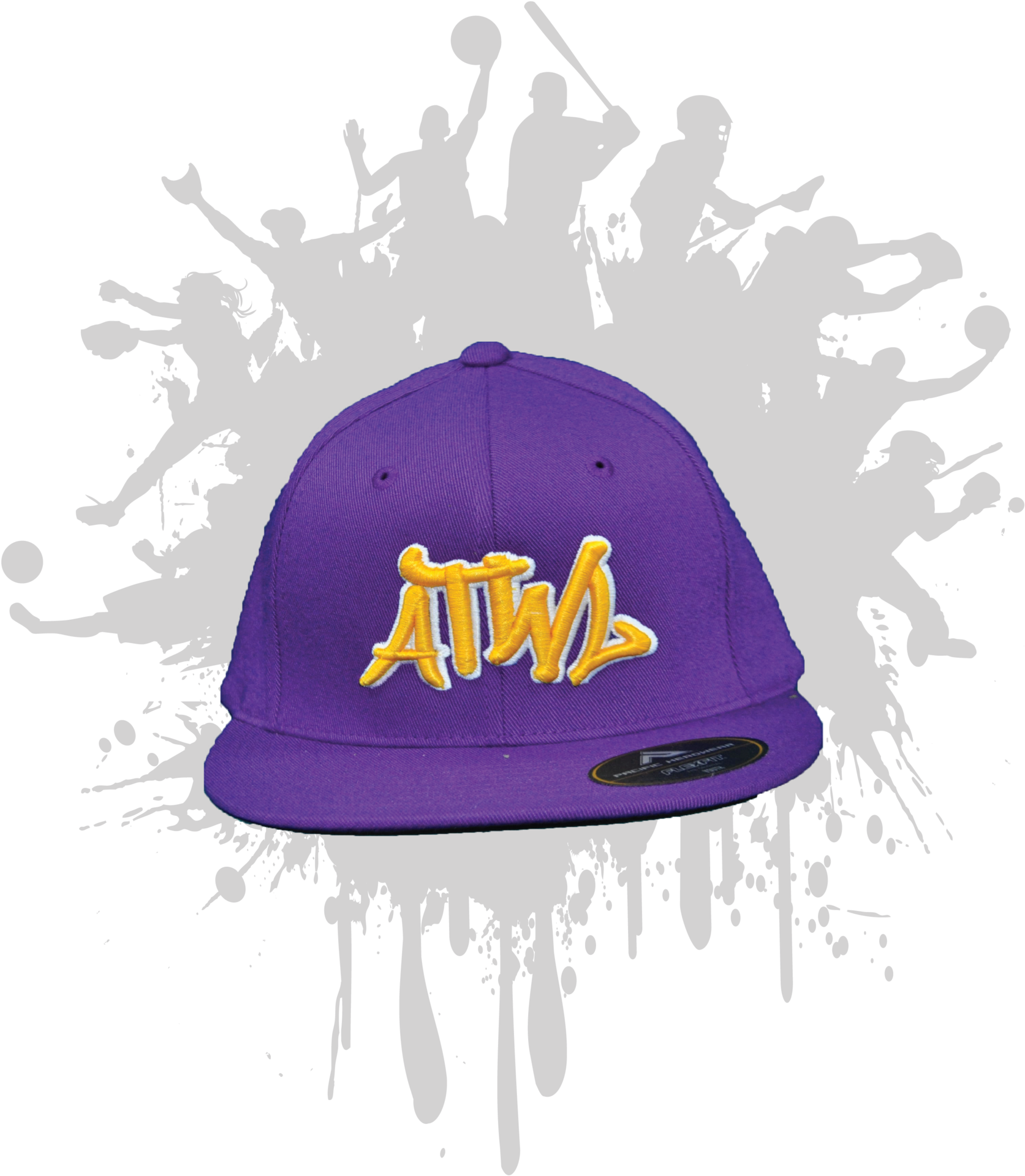 Atwl Graffiti 3-d Purple/yellow/white 8d5 - Little League Button Up Jersey (1800x1929), Png Download