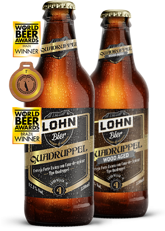 Garrafa Da Cerveja Quadruppel - Lohn Bier Carvoeira 330ml (345x533), Png Download