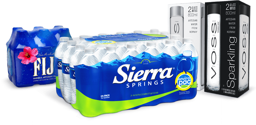 Sierra Springs Beverage Home Delivery - Fiji Natural Artesian Water - 6 Count, 11.15 Oz Bottles (873x429), Png Download