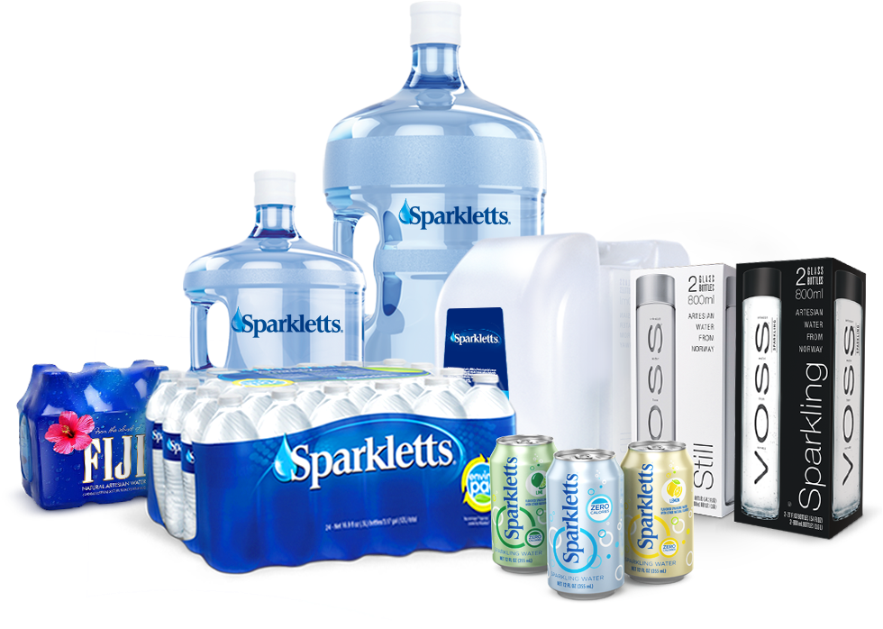 Water Gallon Png Download - Plastic Water Bottle Brands Pure (1100x715), Png Download